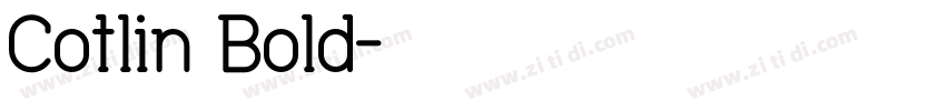 Cotlin Bold字体转换